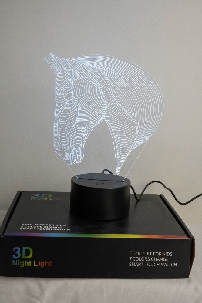 3D Color Changing Horse Night Light
