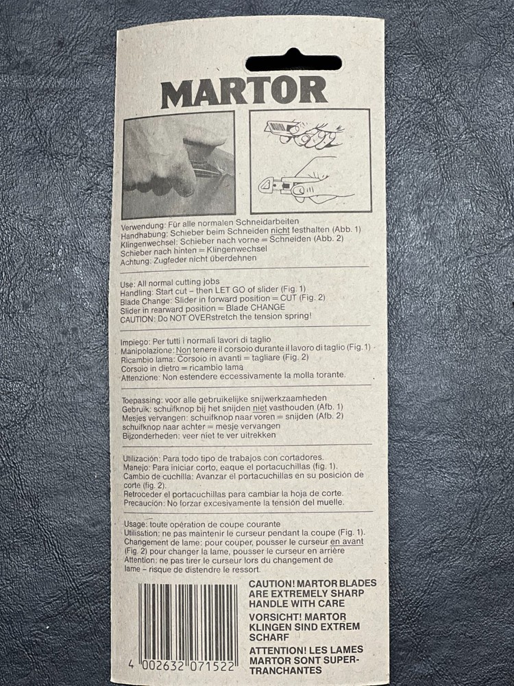 Martor Safety Cutter with Automatic Blade Retract Function