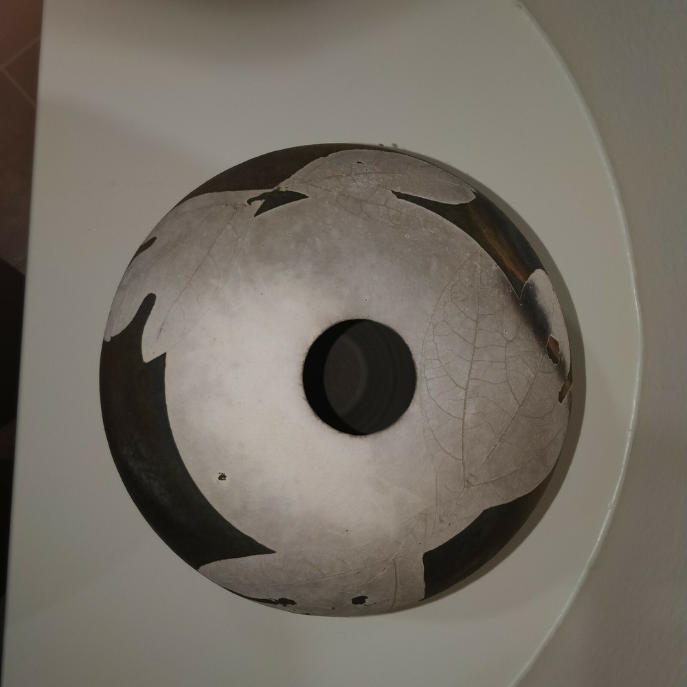 Ceramic Vase 8.5" Tall by Leaf Shadows - Decorative Art!