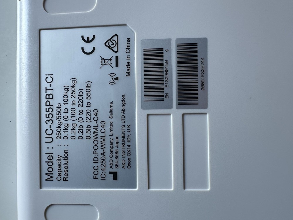 A&D Medical Scale UC-355PBT-Ci - Bluetooth Scale