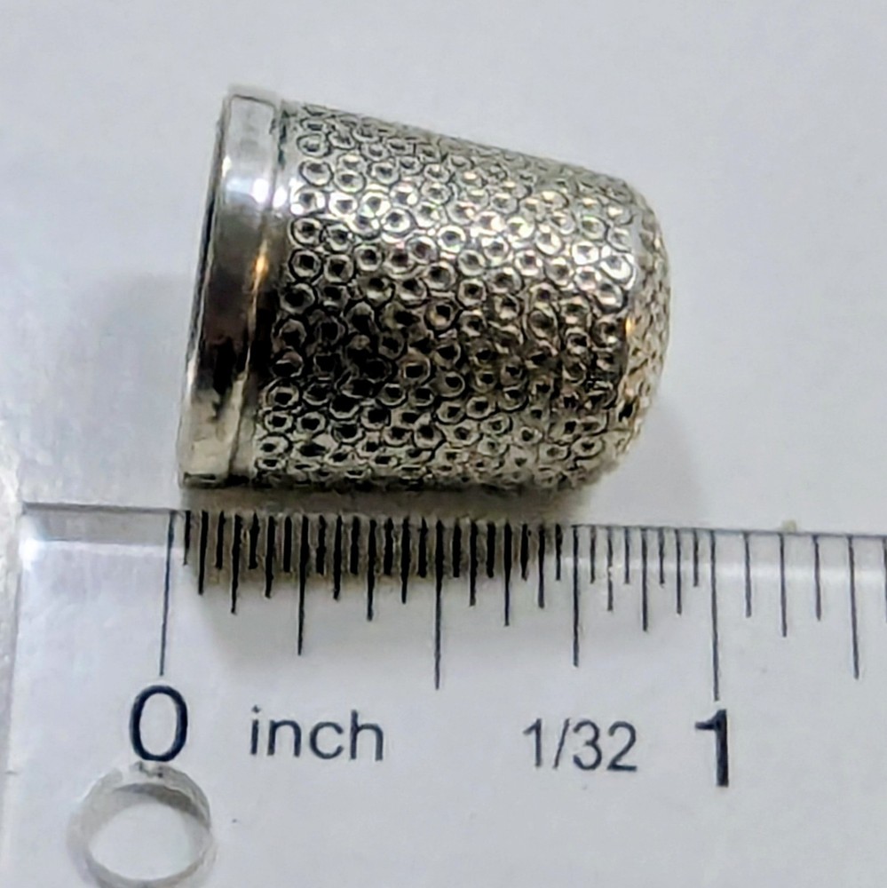 Antique Sterling Silver Thimble England Size 11