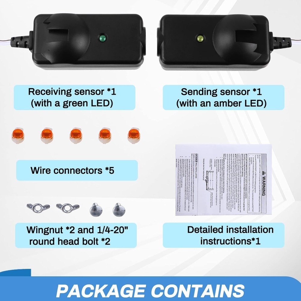 Easy Install Garage Door Sensor Kit - Liftmaster/Chamberlain Replacement Sensor