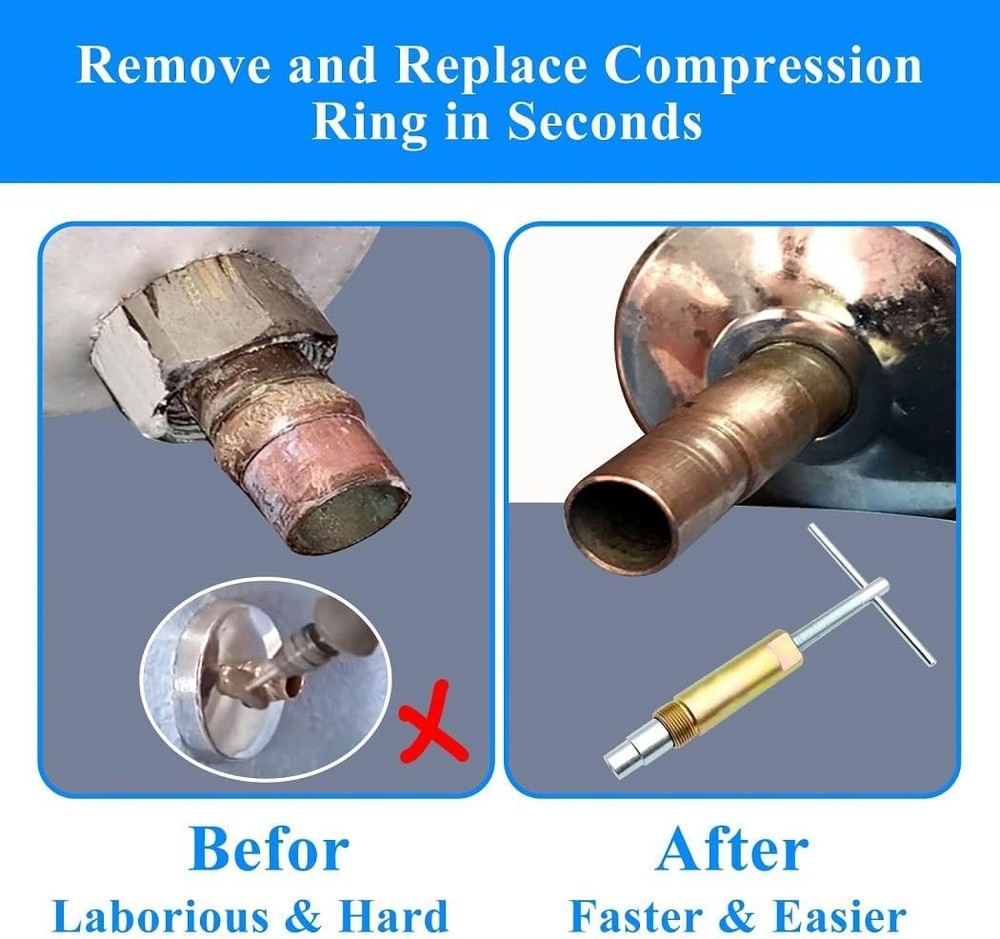Compression Sleeve Puller Remove Tool Nut & Ferrule of Pipe 03943 - Sleeve Remov