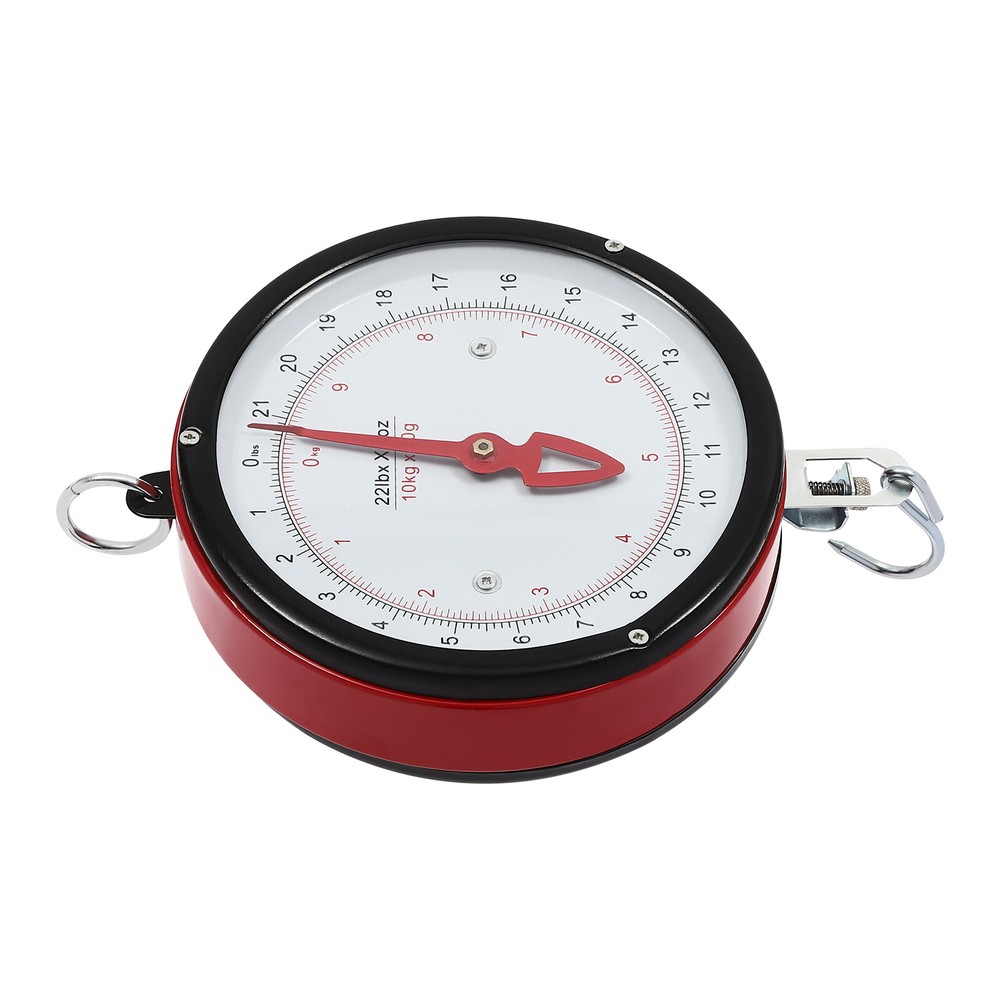 10kg/22lbs Supermarkets Dial Hanging Scale Double-sided Circular Hanging Scale