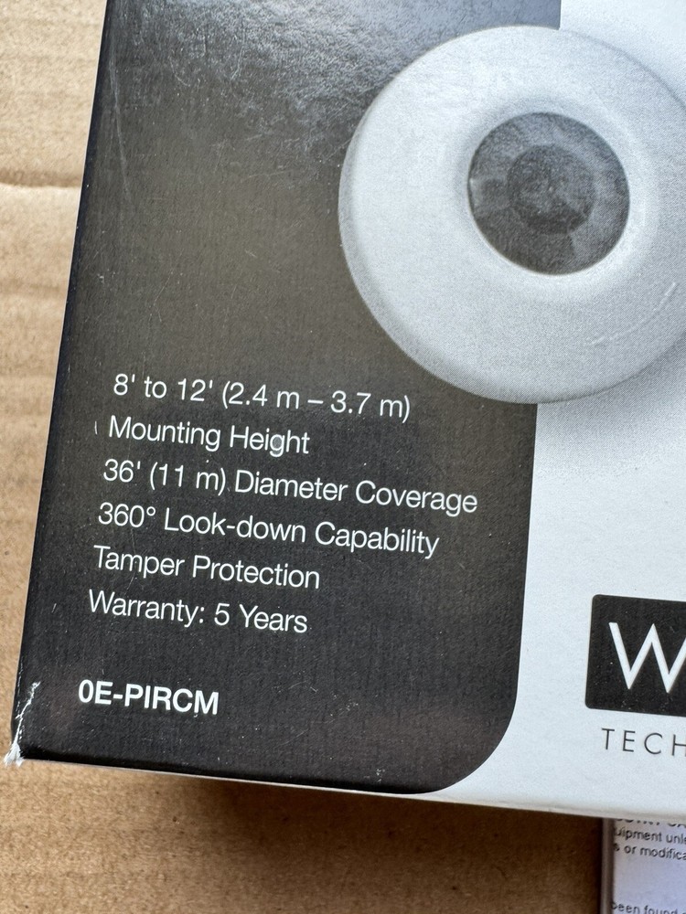 ADI PRO W BOX 0E-PIRCM Ceiling Mount Passive Infrared Motion Sensor (360°)