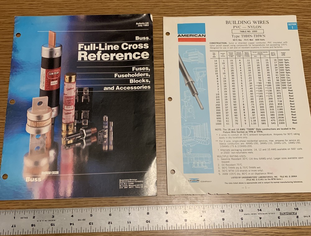 1983 Bussmann / Buss Full Line Cross Reference on fuses, holders, blocks + more