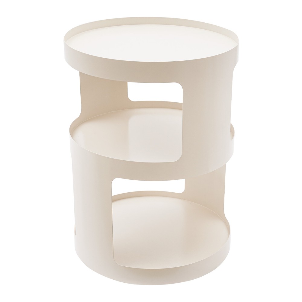 3 Tier Side Table Modern Coffee Table Sofa Bedside Table Round Organizer White
