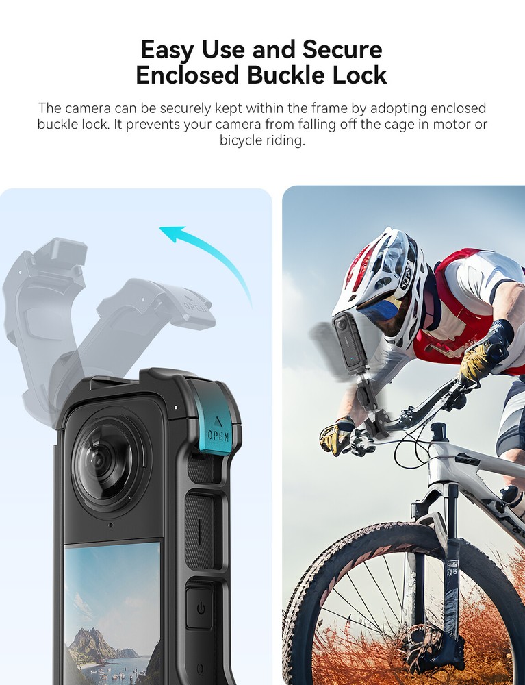 For Insta360 X4 Camera Quick Release Rabbit Cage Protection Frame Accessories