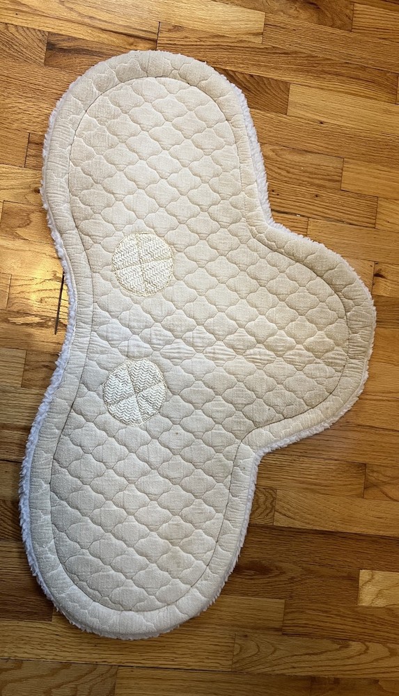 White Fitted English Saddle Pad - Wilkers