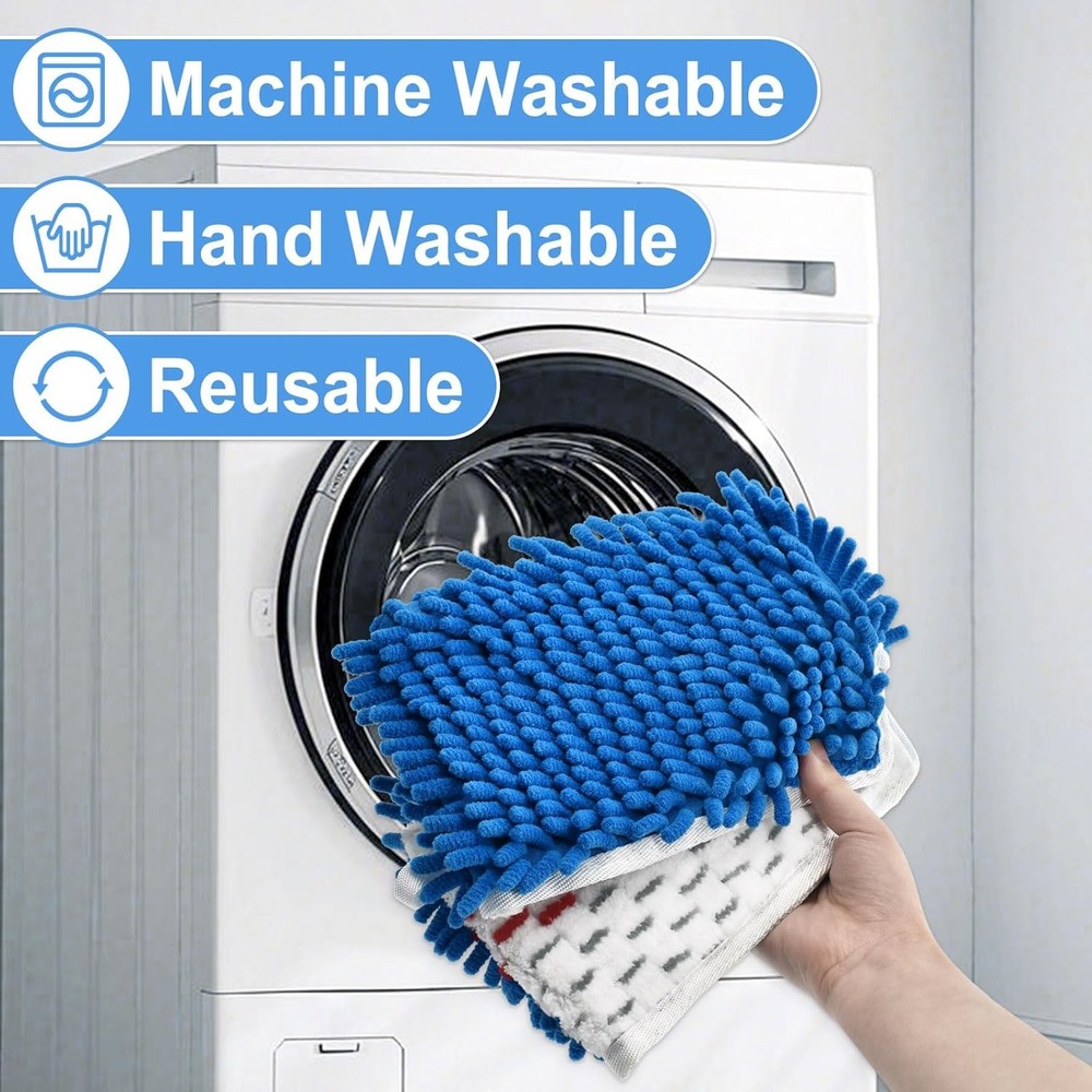 4 Pack Mop Head Replacement Compatible with Hardwood Floor 'N More