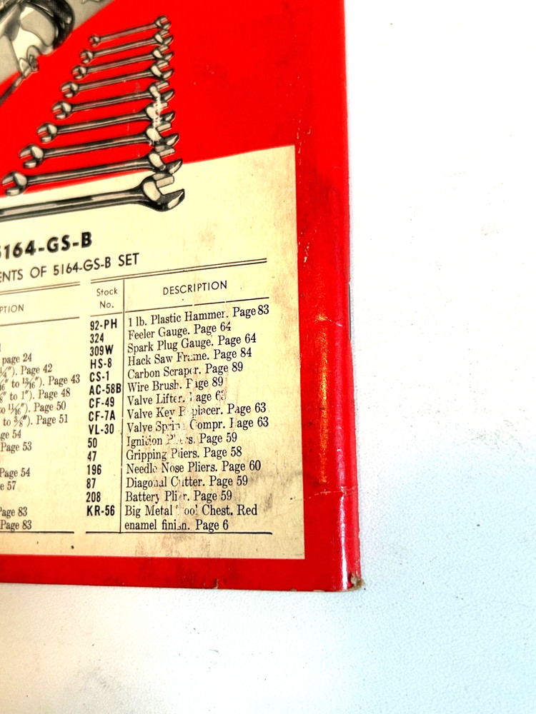 OCTOBER 1955 SNAP-ON TOOL TOOLS CATALOG V SAN FRANCISCO NOVATO CA