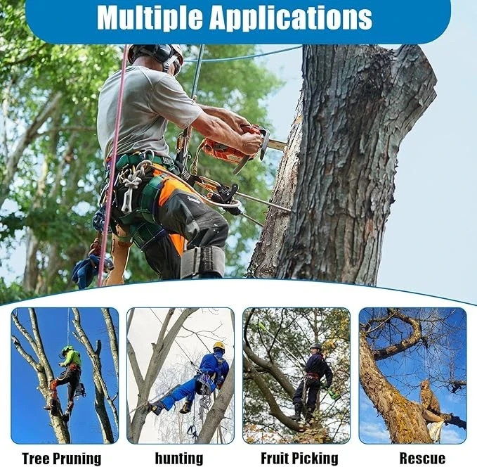 Tree Climbing Spikes, Tree Climbing Gear with Adjustable Climbing Belt- Tree