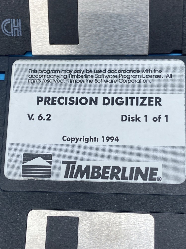 7 Vintage Timberline Software Floppy Disks Precision Extended Digitizer Untested