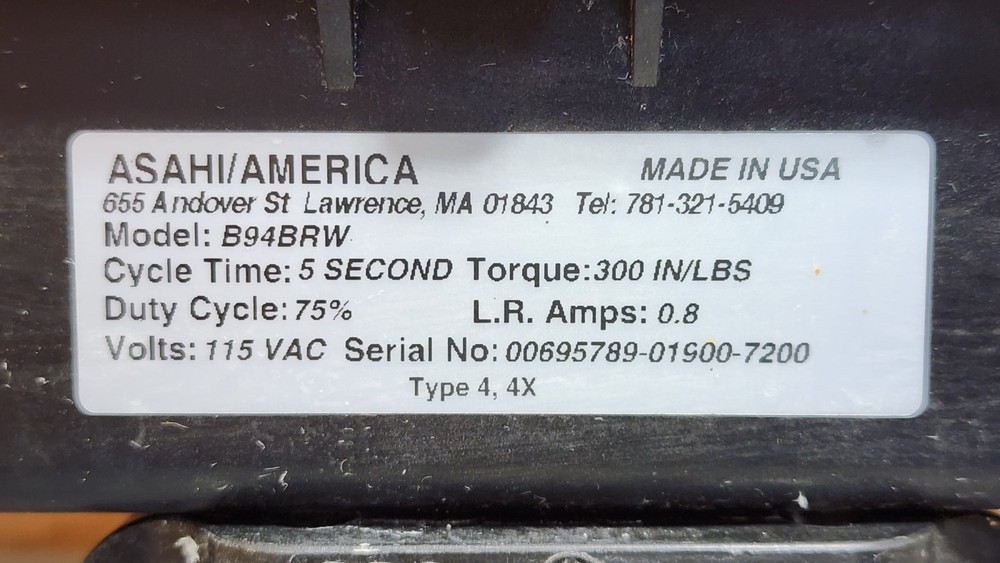 Asahi/America Quarter Master Motorized Actuator B94BRW