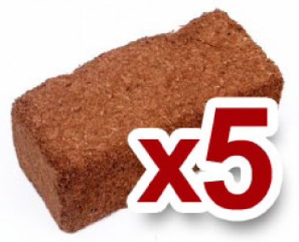 Coconut Coir Brick, 650g, 5 Pack