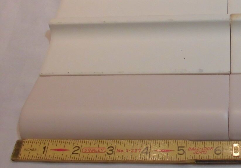 1 pc. Matte *Soft Pink* Ceramic Radius/Mudd Cap Bullnose Trim Florida Tile, New