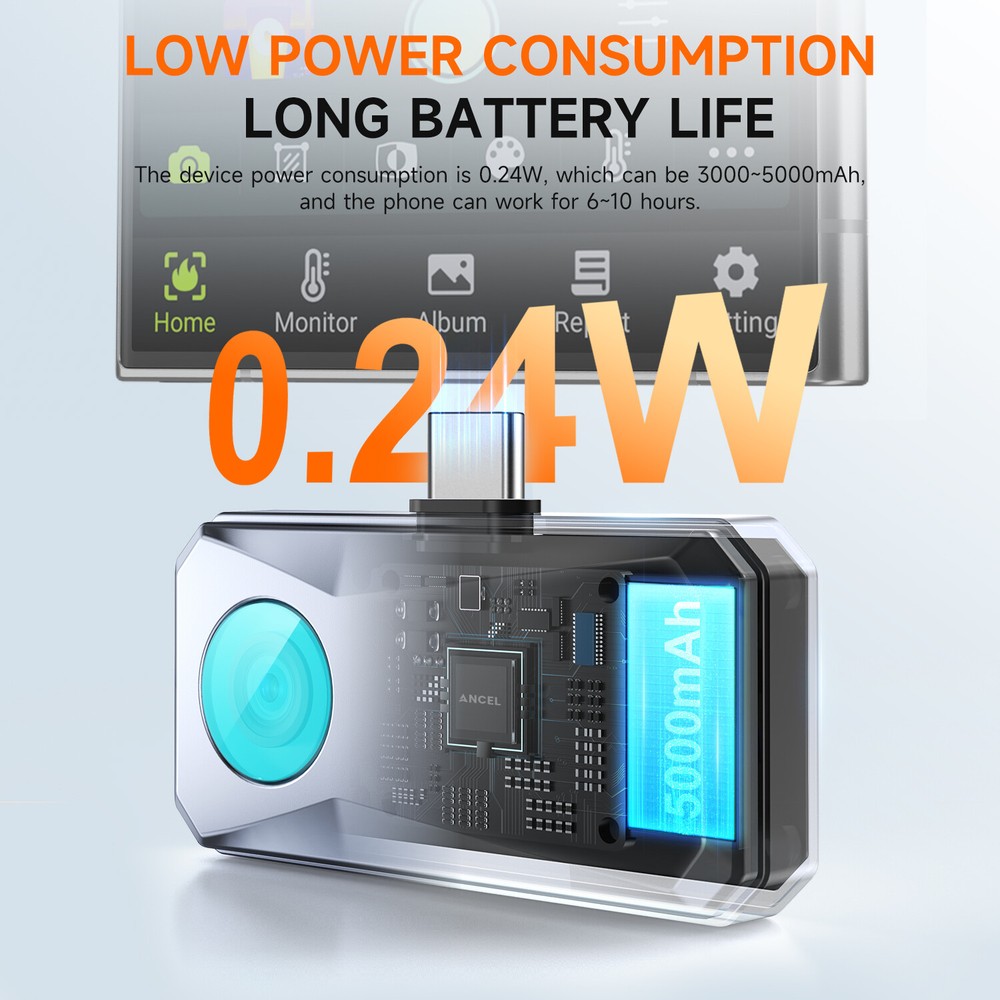 Thermal Camera for Android USB Type-C 256x192 IR Resolution Professional Grade