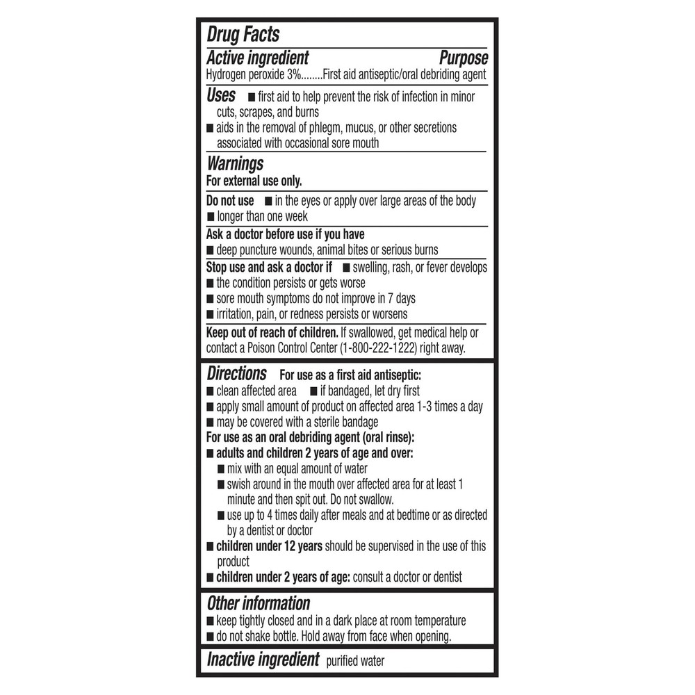 Equate 3% Hydrogen Peroxide Liquid Antiseptic, 12 Pack, (12 x 32 fl oz)
