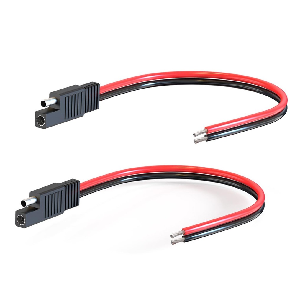 2 Pack SAE Connector Cable 14AWG 1Ft 2 Pin SAE Quick Connect Disconnect Plug
