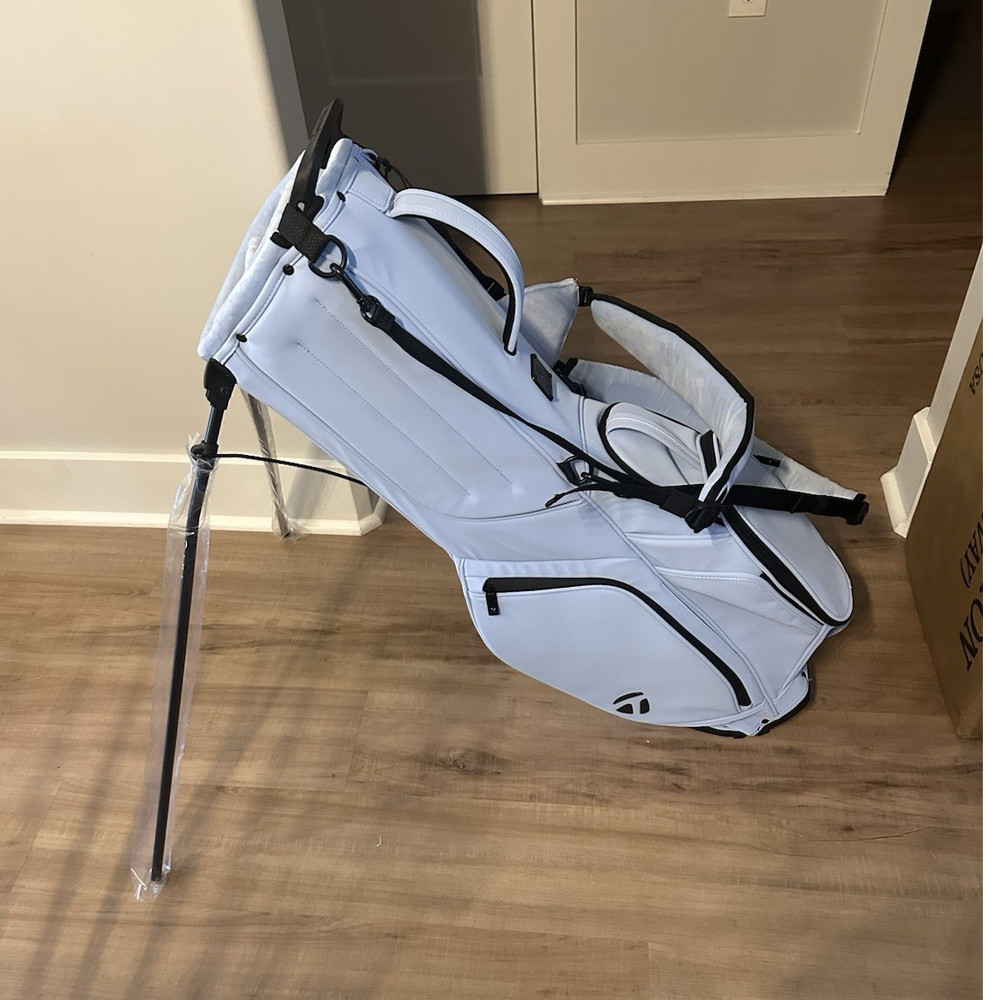 TaylorMade White Stand Golf Bag 4-Way Divider Dual Strap Multiple Pockets