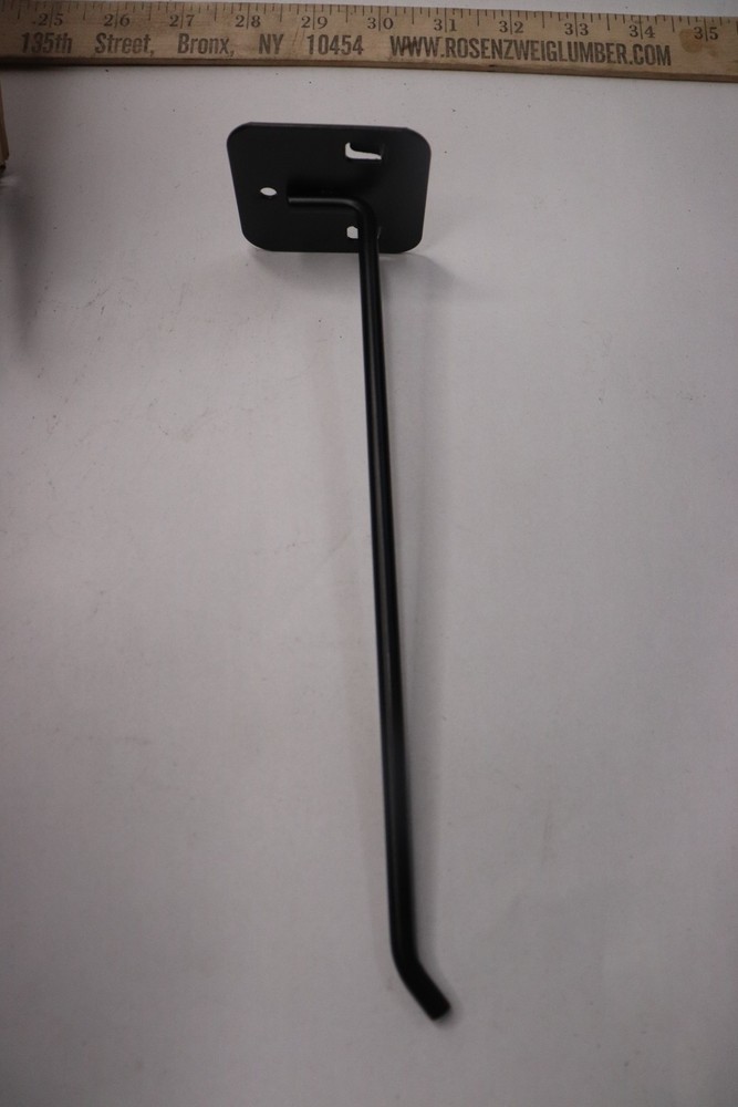 Peg Board Shelving Hang Hook Black 8-5/8"