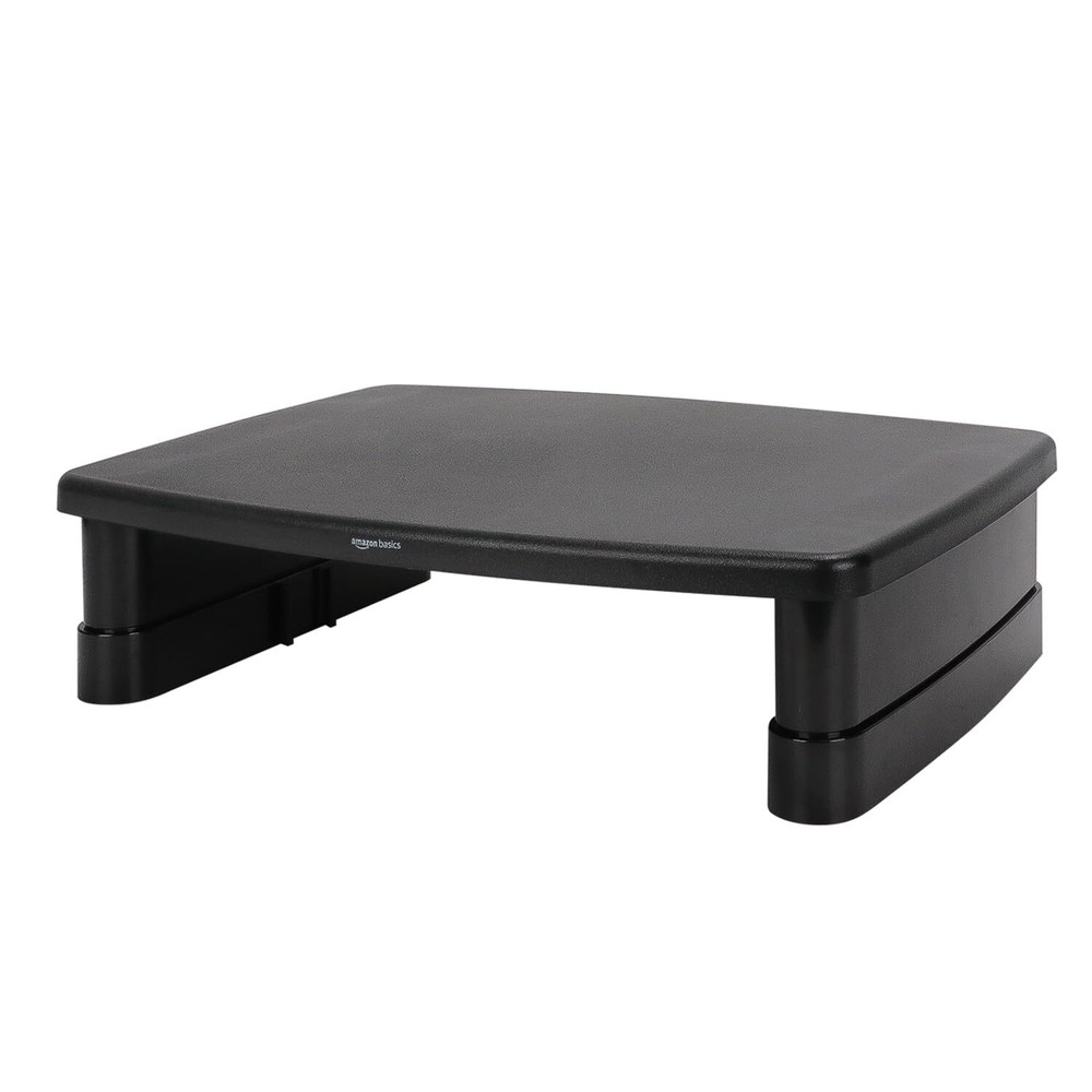 Basics Adjustable Computer Monitor Riser Desk Stand