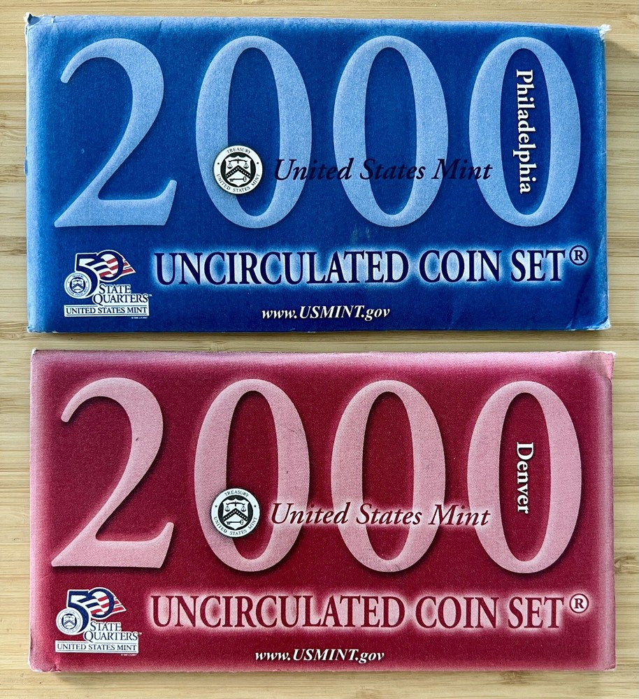 2000 P&D US Mint Uncirculated Coin Set w/OGP