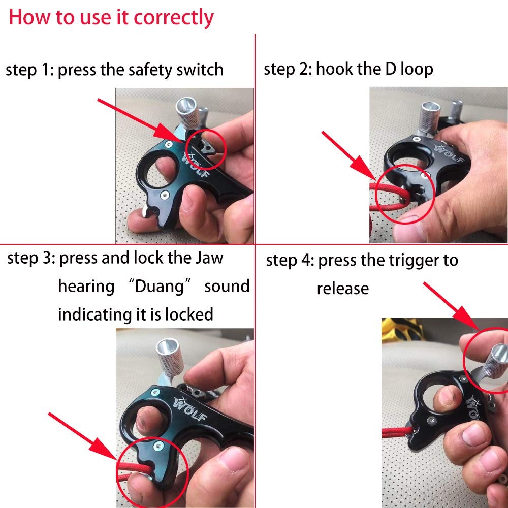 ZSHJGJR Archery Compound Bow Release Aid Thumb Trigger 4 Blue