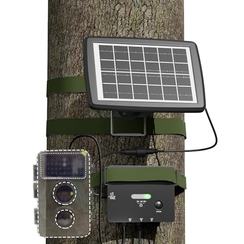 Solar Panel for Trail Camera, Solar Battery Charger with Controller and 3W