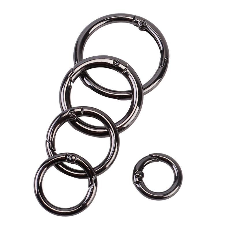 Spring Gate O Ring Openable Key Bag Belt Strap Buckle Pendant Clip Trigger Snap