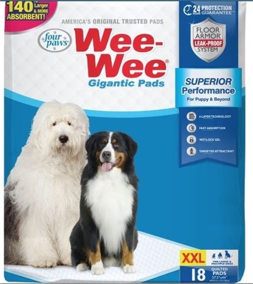WEE-WEE PADS WITH BARRIER EDGE GIGANTIC