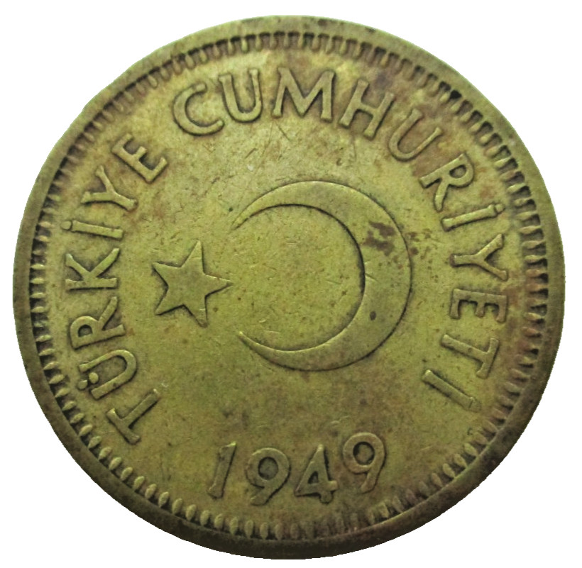 1949 Turkey 25 KURUS Coin!!