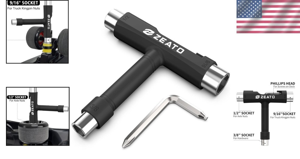 Multi-Function Skateboard T Tool: Lightweight & Compact Design for Easy Use