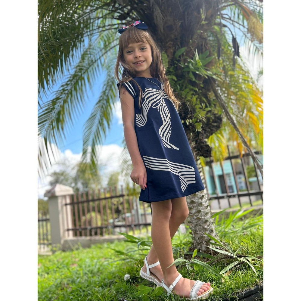 Big Bow Blue Dress size 8