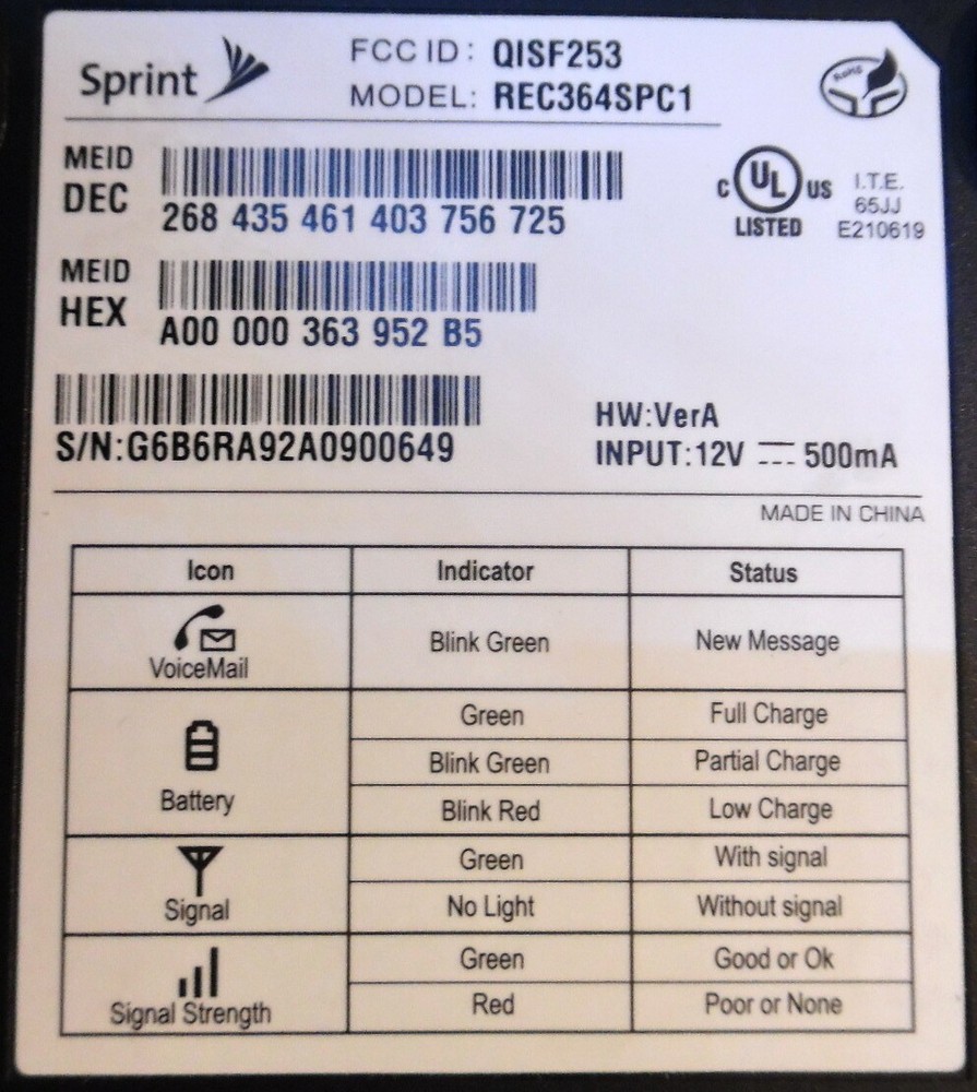 Sprint Phone Connect 2 Model REC364SPC1