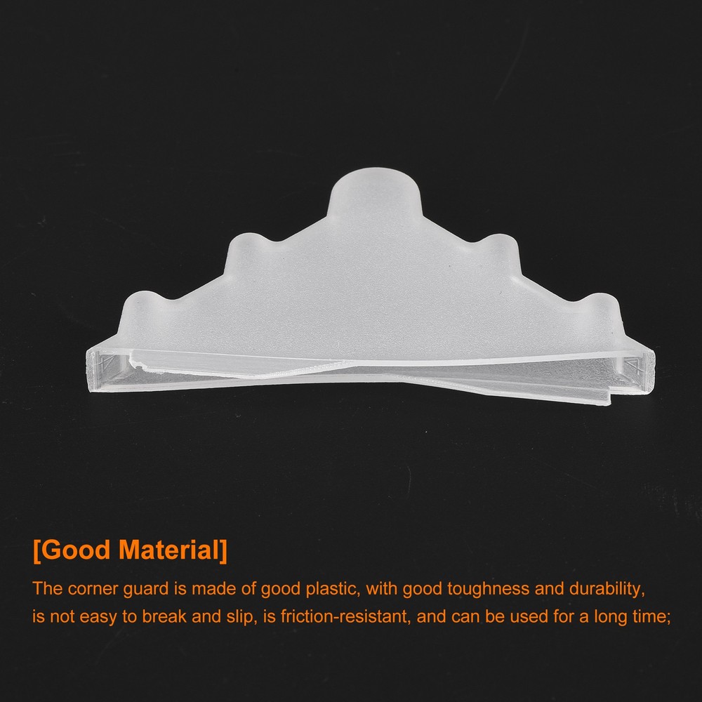50Pcs Corner Protectors 4x65mm Plastic Triangle Corner Guards Cushion, White