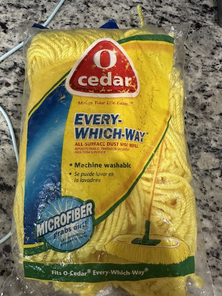 O Cedar Cleaning Every-Which Way Cotton All Surface Dust Mop Refill Washable HTF