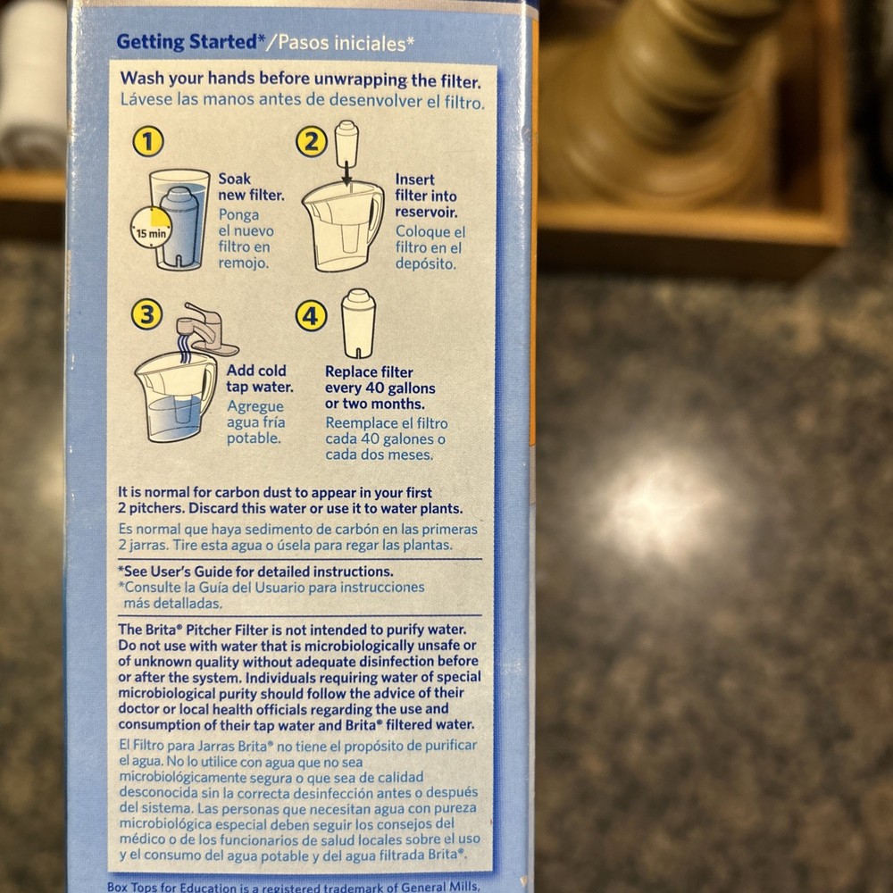 Brita Water Filter Pitcher Box of 10 Replacement Filters BRAND NEW