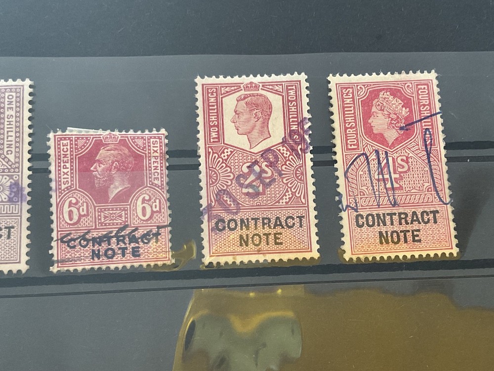 Great Britain Contract Note revenue used stamps B3980