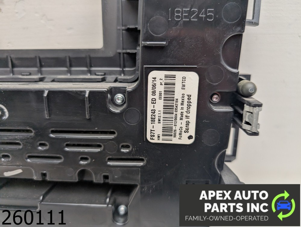 FORD FUSION 2013 A/V Equipment control panel