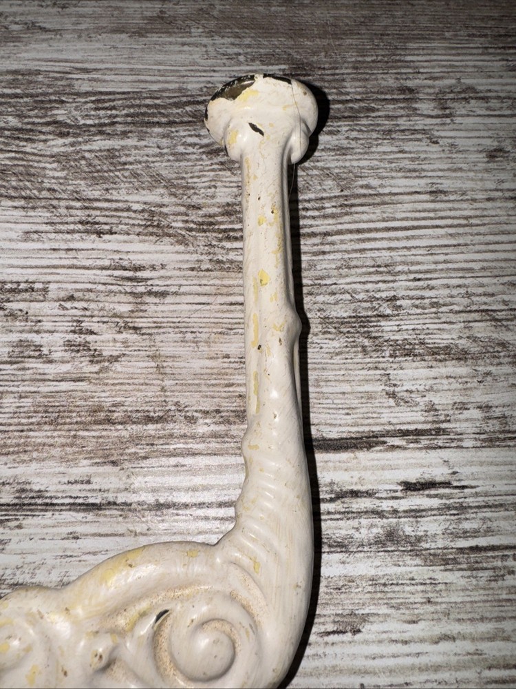 Vintage Victorian Ornate Cast Iron Double Coat & Hat Hook