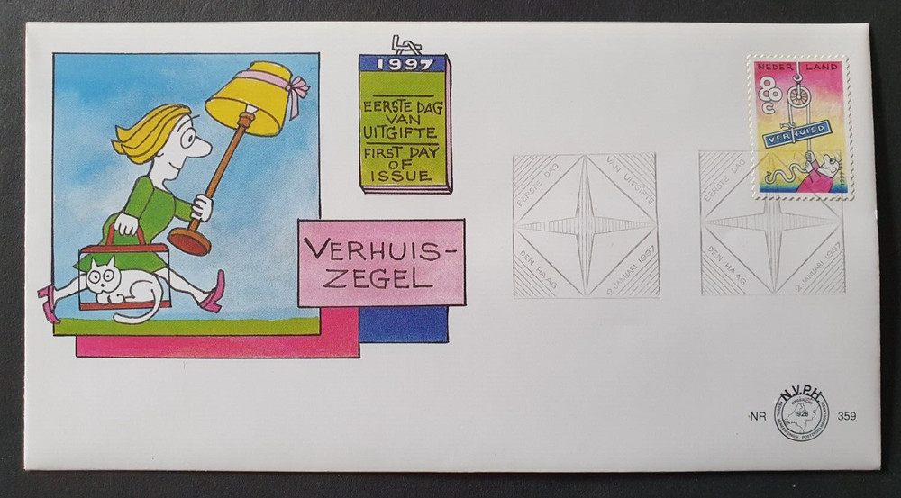 1997 NETHERLANDS NEDERLAND MOVING STAMP NR 359 FDC