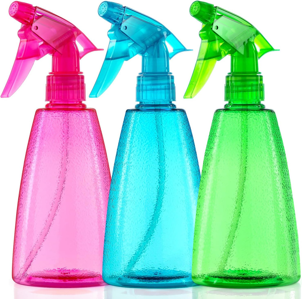 Bealee Spray Bottles 3-Pack, 16 Oz, Mist & Stream, Plastic Water Spray Bottle fo