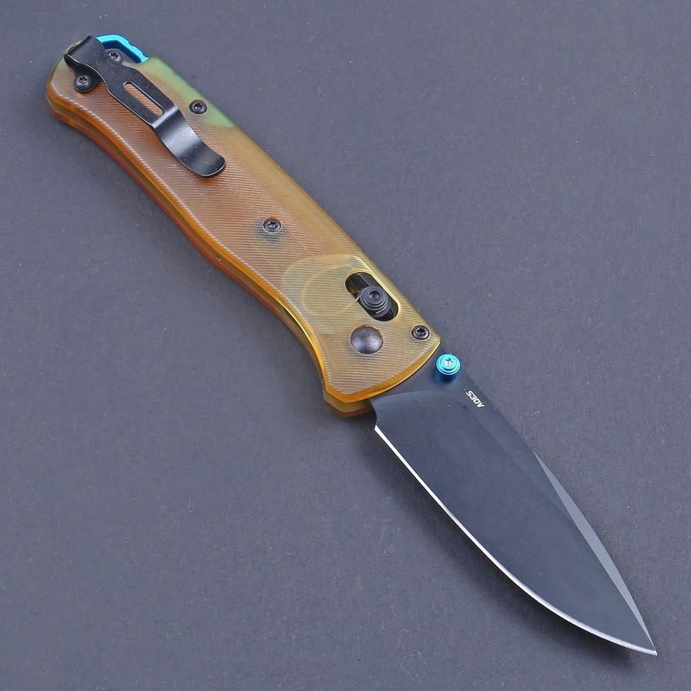 Super Light Weight Pei Handle Axis Lock Black Coated Blade Pocket Knife Folding