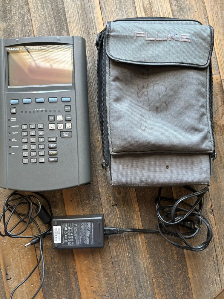 Fluke 682 Enterprise LANMeter Network Cable Analyzer Tester w/Case Power Supply