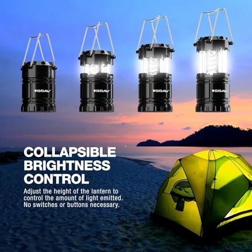 LED Camping Lantern, LED Lanterns, Suitable Survival Kits for Hurricane, 2 Pack