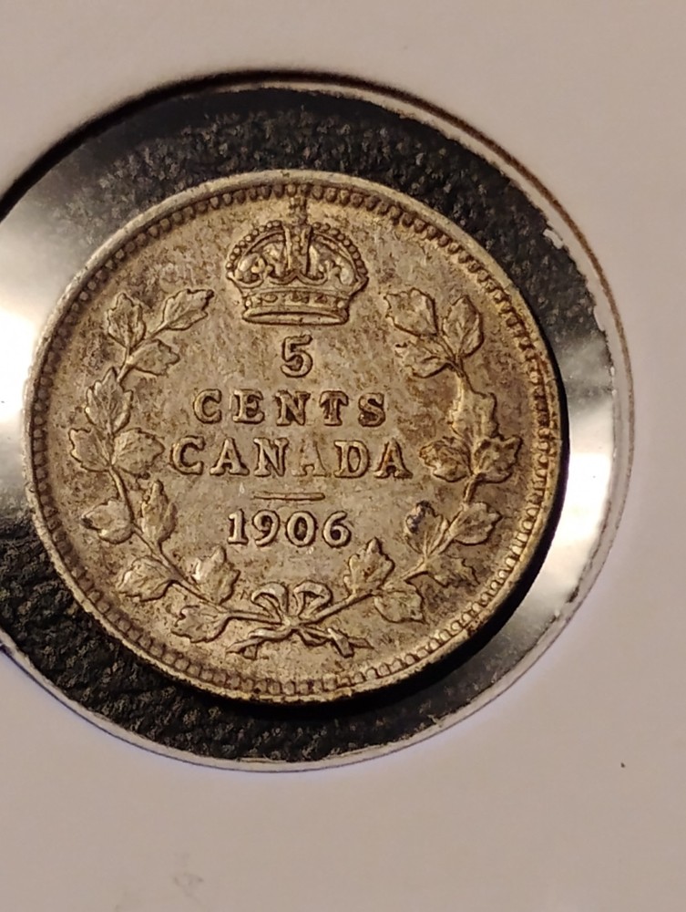 Decent 1906 Canada 5¢ Five Cent Silver Coin