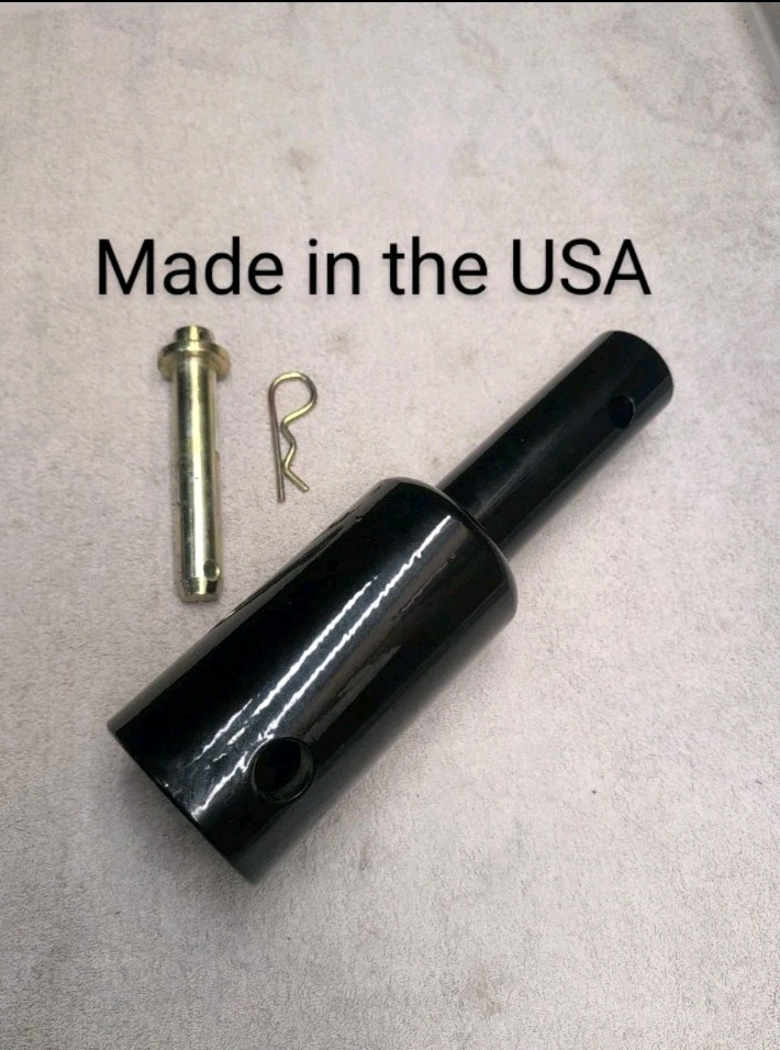 2-9/16" Round to 2" Round Auger Bit Post Hole Digger Adapter Conversion 7/8" Pin