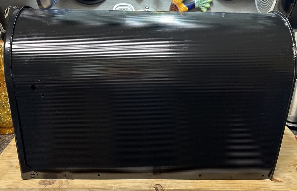 Gibraltar Black Stanley Galvanized Steel Post Mount Mailbox