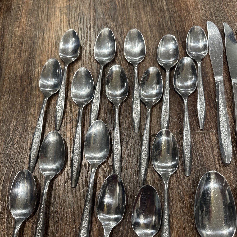 Superior Stainless PETAL LANE Flatware Set 48 Piece Set As Pictured